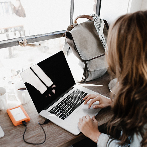 Woman at computer